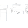 смеситель для ванны Rea Dart хром (REA-B3301)
