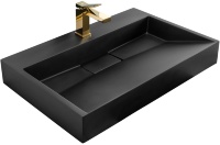 умивальник Rea Goya 45,5x100 black (REA-U8666)