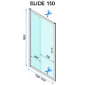 душевая дверь Rea Slide N 150x190 безопасное стекло, прозрачное (REA-K0197)