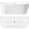 ванна акриловая Rea Capri 150x75 + сифон + пробка click/clack (REA-W9800)