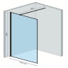 душевая стенка Rea Bler 120 безопасное стекло, прозрачное (REA-K7631)