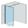 душевая стенка Rea Bler 90 безопасное стекло, прозрачное (REA-K7638)