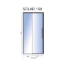 душевая дверь Rea Solar 150x195 безопасное стекло, прозрачное (REA-K6360)