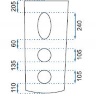 умывальник Rea Molly 46,8x45,3 отдельностоящий, белый (REA-U0638)