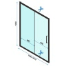 душевая дверь Rea Rapid Slide 160x195 безопасное стекло, прозрачное (REA-K6406)