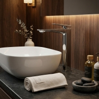 смеситель для умывальника Rea Prime высокий, chrome (REA-B6774)