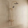 душевая система с изливом Rea Arcos brushed gold (REA-P8716)