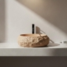 умывальник Rea Mika Light Terracotta 50x38 матовый, бежевый, имитация камня (REA-U7348)