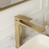 смеситель для умывальника Rea Prime высокий, brushed gold (REA-B6733)