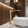 смеситель для умывальника Rea Vision Premium high brushed gold (REA-B6731)