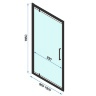 душевая дверь Rea Rapid Swing 100x195 безопасное стекло, прозрачное (REA-K6410)
