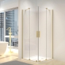душевая кабина Rea Montana 80x80 стекло прозрачное, gold brushed (REA-K6695)