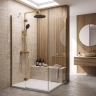 душевая система с изливом Rea Maxim brushed gold (REA-P7065)