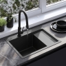кухонная мойка Rea Fin 62x48 с сифоном, black (ZLE-06014)