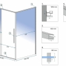 душевая кабина Rea Solar 80x100 безопасное стекло прозрачное, gold brush (REA-K9509)