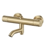 душевая система с изливом Rea Lungo Diamond с термостатом brushed gold (REA-P8923)
