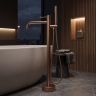 смеситель для ванны Rea Lungo Diamond напольный brushed copper (REA-B2247)