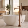 смеситель для ванны Rea Lungo Diamond напольный brushed copper (REA-B2247)