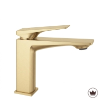 смеситель для умывальника Rea Prime низкий, brushed gold (REA-B6775)