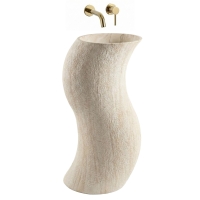 умывальник Rea Melody 49x39 матовый, бежевый, имитация камня (REA-U5940)