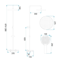 душевая система Rea Creo black (REA-P0360)