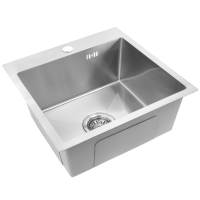 кухонная мойка Rea Leo 40x45 с сифоном, brush nickel (ZLE-06000)