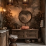 умывальник Rea Mika Terracotta 50x38 матовый, имитация камня (REA-U7349)
