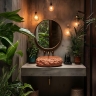 умывальник Rea Mika Terracotta 50x38 матовый, имитация камня (REA-U7349)