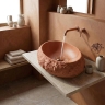 умывальник Rea Mika Terracotta 50x38 матовый, имитация камня (REA-U7349)