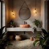 умывальник Rea Mika Terracotta 50x38 матовый, имитация камня (REA-U7349)