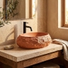 умывальник Rea Mika Terracotta 50x38 матовый, имитация камня (REA-U7349)