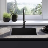 кухонная мойка Rea Leo 50x45 с сифоном, black (ZLE-06005)