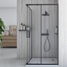 душова кабіна Rea City 80x100 black, скло прозоре (REA-K6449)