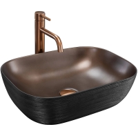 умивальник Rea Belinda 33x46,5 black/copper brush (REA-U6384)