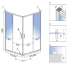 душевая кабина Rea City 90x90 black, стекло прозрачное (REA-K6446)