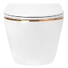 унитаз Rea Carlo mini white gold edge + сиденье дюропласт (REA-C1222)