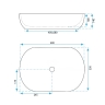 умывальник Rea Lisa 49x35 ecru shiny (REA-U4591)