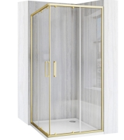душевая кабина Rea City 80x100 brushed gold, стекло прозрачное (REA-K6445)
