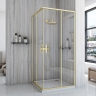 душова кабіна Rea City 80x100 brushed gold, скло прозоре (REA-K6445)