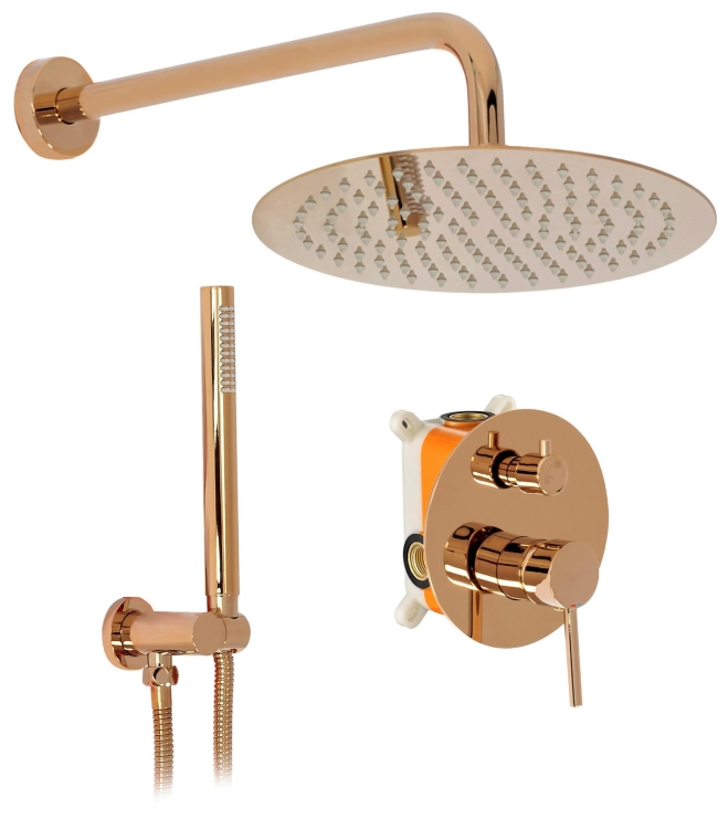 душевая система скрытого монтажа Rea Lungo copper (REA-P7999)