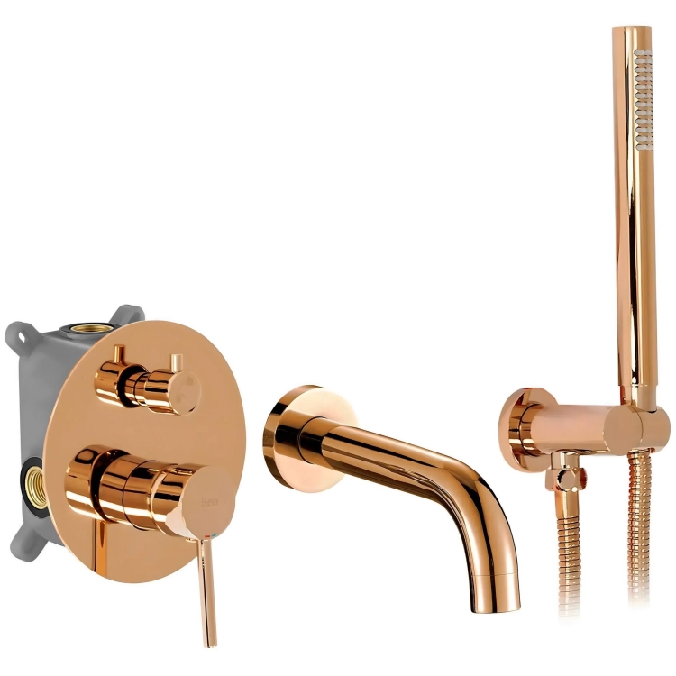 смеситель для ванны Rea Lungo скрытого монтажа copper (REA-B7996)