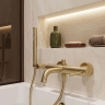 смеситель для ванны Rea Lungo Diamond brushed gold (REA-B2244)