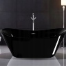ванна акриловая Rea Ferrano 170x80 черная + сифон + пробка click/clack (REA-W6000)