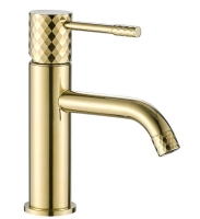 смеситель для умывальника Rea Lungo Diamond gold (REA-B8993)