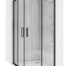 душова кабіна Rea City 80x80 black, скло прозоре (REA-K6448)