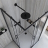 душова кабіна Rea City 80x80 black, скло прозоре (REA-K6448)