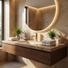смеситель для умывальника Rea Venti Low gold (REA-B9788)