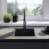 кухонная мойка Rea Leo 40x45 с сифоном, black (ZLE-06002)