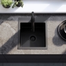 кухонная мойка Rea Leo 40x45 с сифоном, black (ZLE-06002)