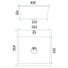 кухонная мойка Rea Leo 40x45 с сифоном, black (ZLE-06002)